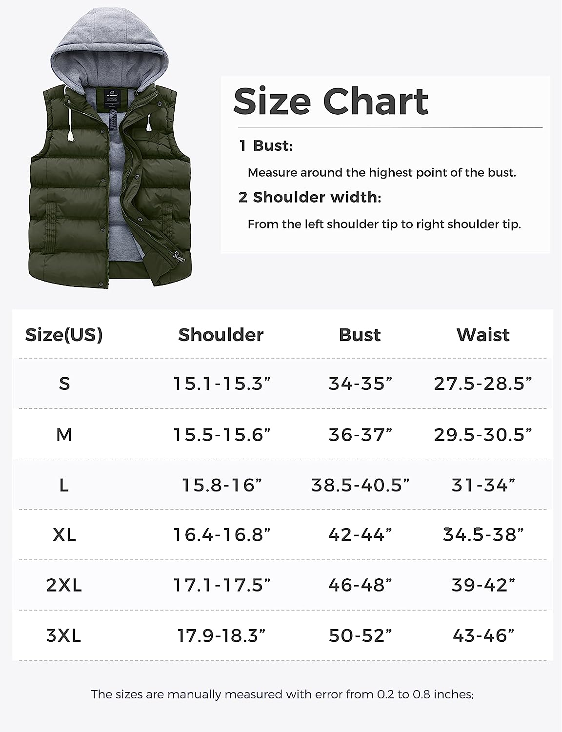 Wantdo Women's Quilted Puffer Vest Thicken Warm Winter Coat with Removable Hood - Image 7
